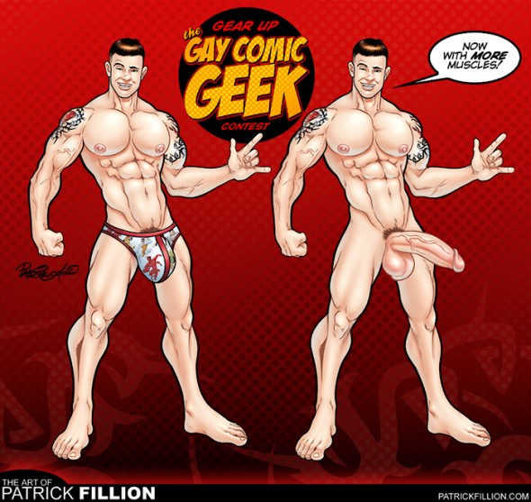 The Gay Comic Geek as drawn by Patrick Fillion Naughty and Nice