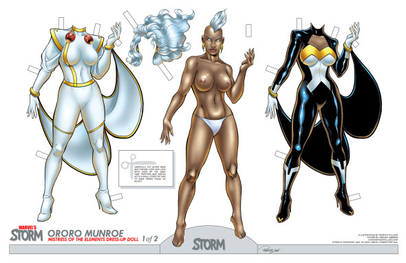 STORM - ORORO MUNROE - dress-up doll - illustrated by Patrick Fillion. Colors by Hernán Cabrera.