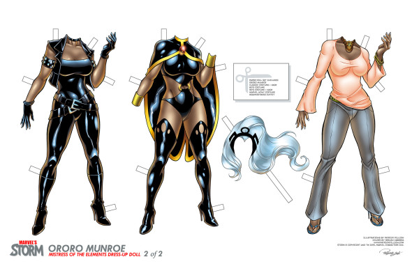 STORM - ORORO MUNROE - dress-up doll - illustrated by Patrick Fillion. Colors by Hernán Cabrera.